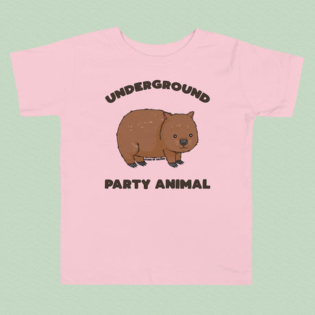 Underground Party Animal Wombat Toddler T-Shirt