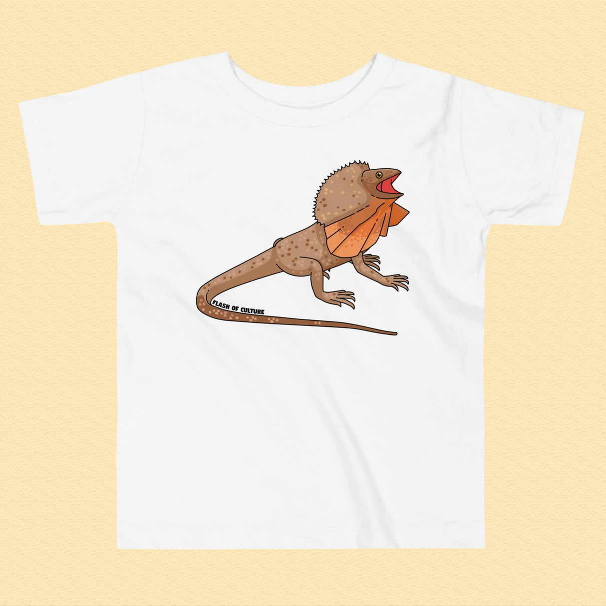 Frill-Necked Lizard Toddler T-Shirt Reptile Design for Little Explorers