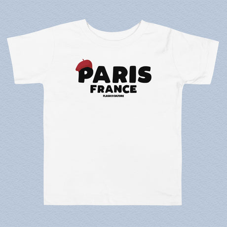 Paris France Beret T-Shirt Kids Unisex