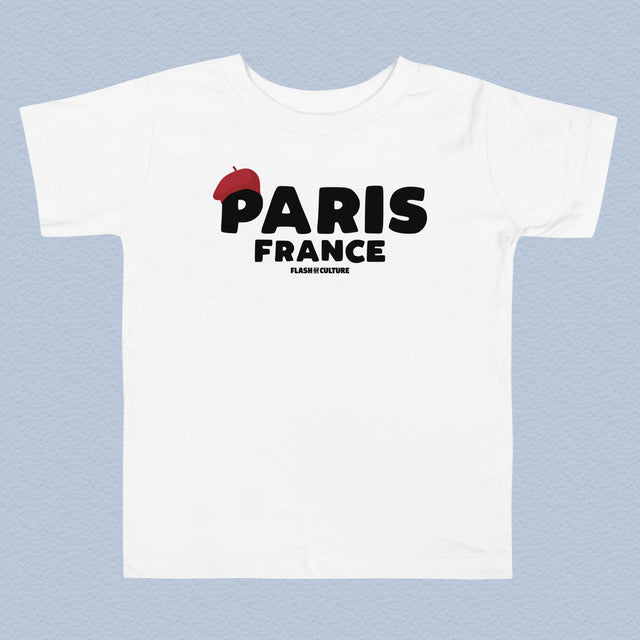 Paris France Beret T-Shirt Kids Unisex