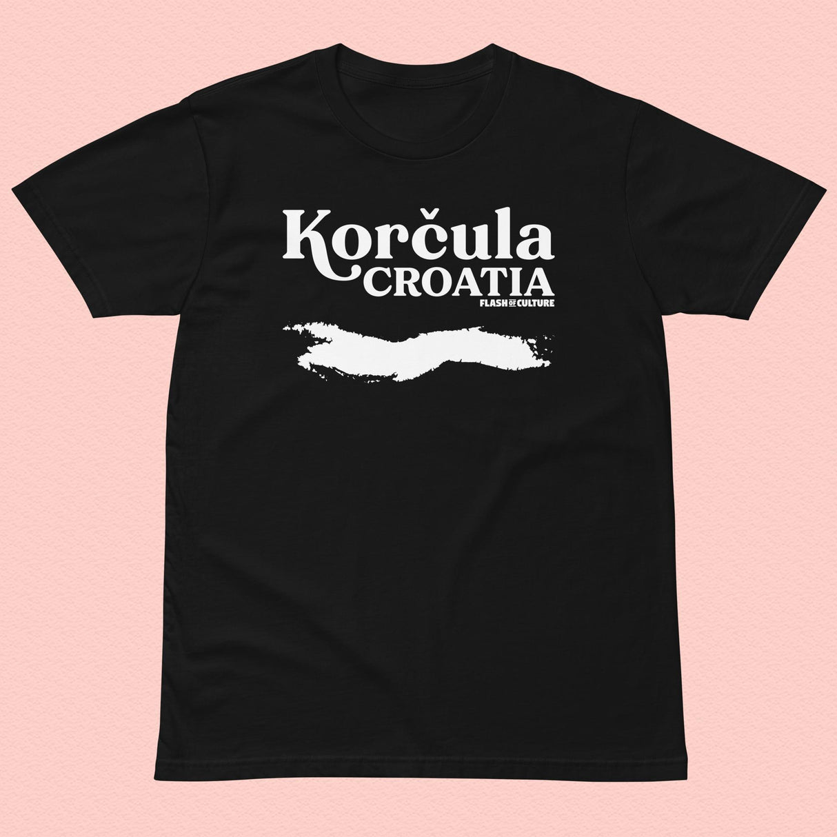 Korcula Croatia Island Map T-Shirt Adult