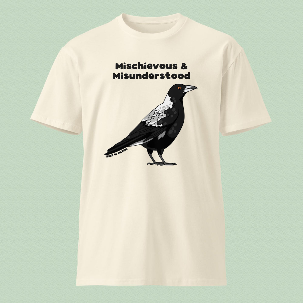 Magpie Adult T-Shirt, Mischievous & Misunderstood