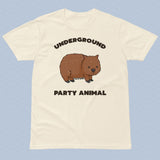 Wombat Underground Party Animal T-Shirt Adult Unisex