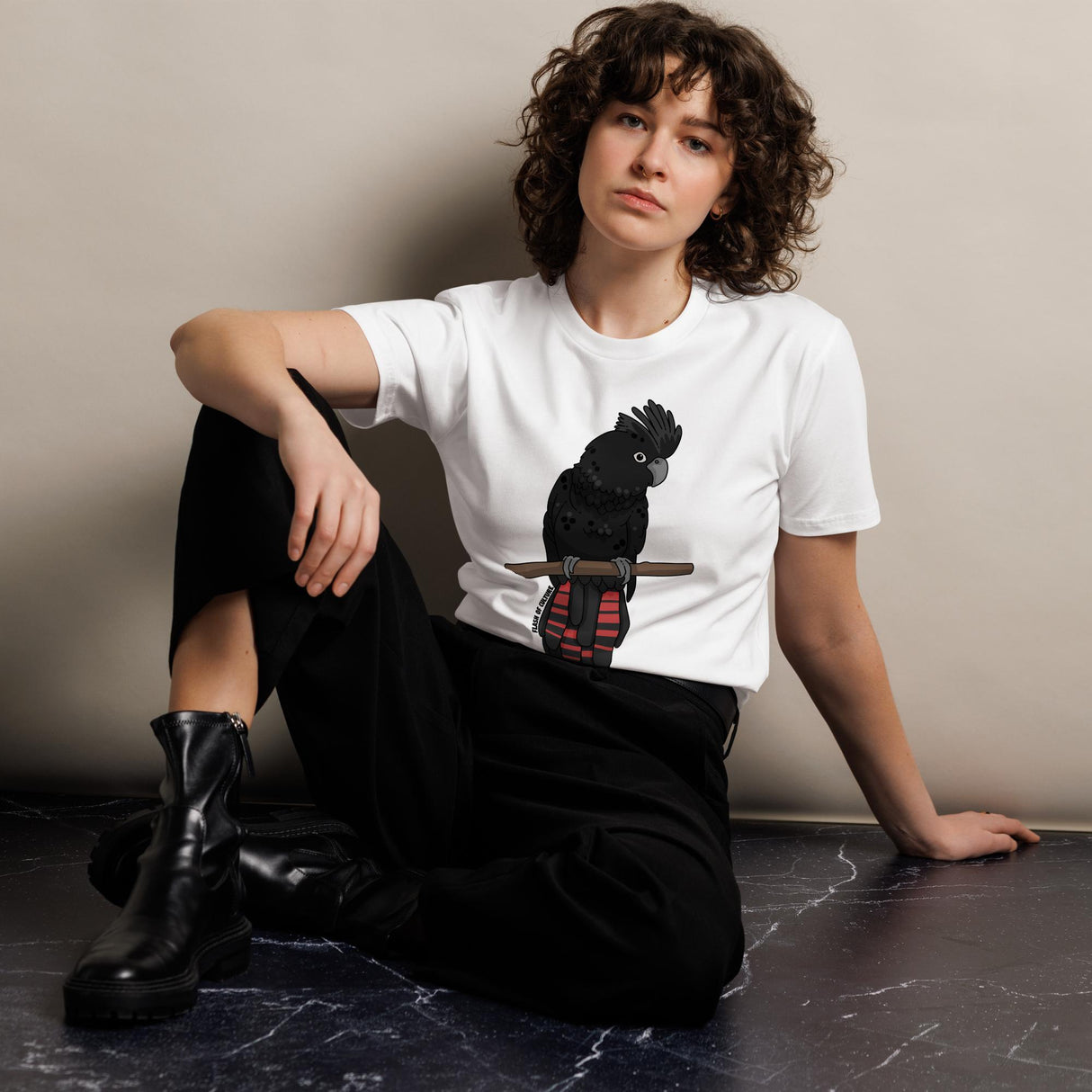 Black Cockatoo T-Shirt | Australian Wildlife Relaxed Fit Unisex Shirt