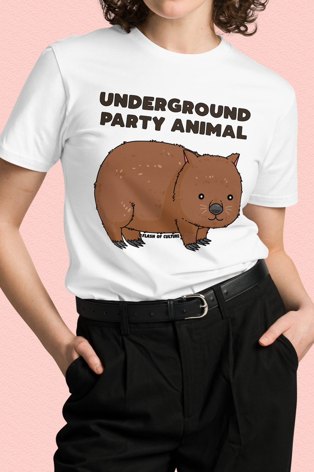 Wombat Underground Party Animal T-Shirt Adult