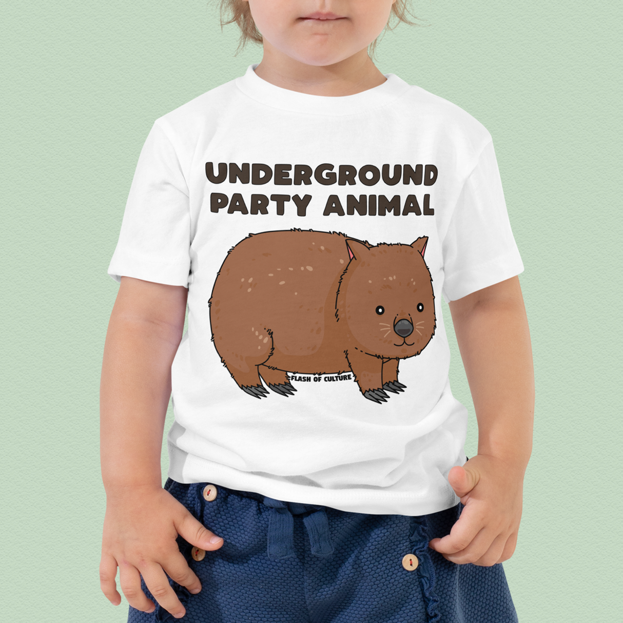 Underground Party Animal Wombat Toddler T-Shirt