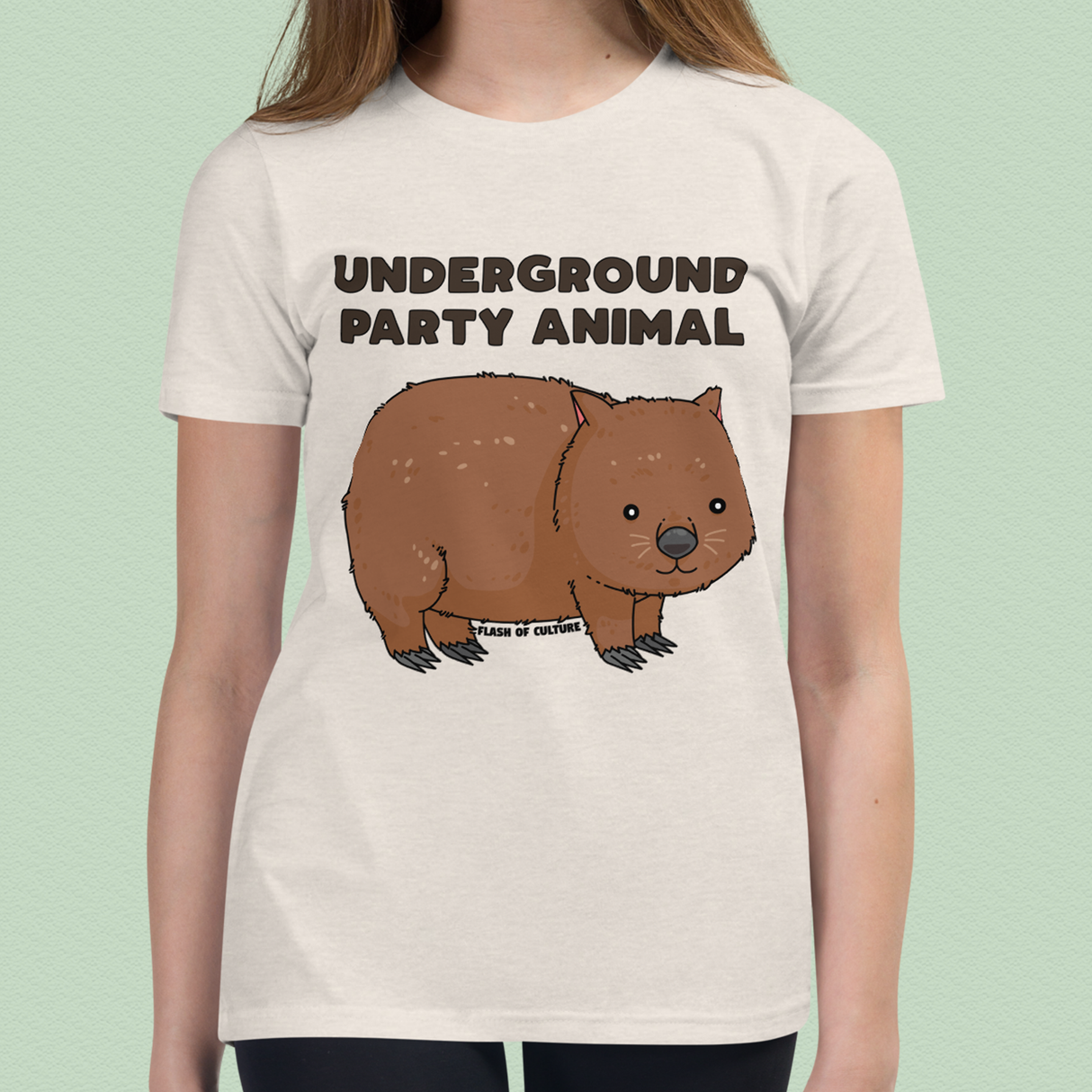 Underground Party Animal Wombat Kids T-Shirt