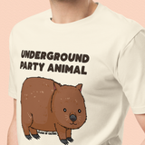 Wombat Underground Party Animal T-Shirt Adult