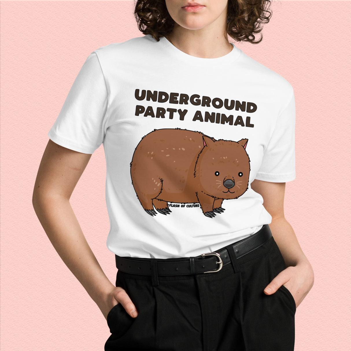 Wombat Underground Party Animal T-Shirt Adult