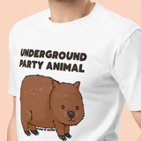 Wombat Underground Party Animal T-Shirt Adult