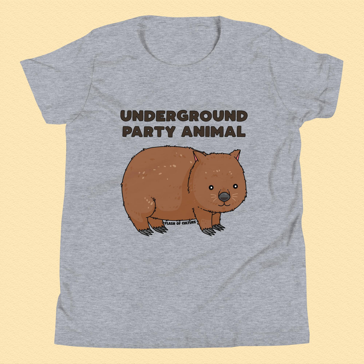 Underground Party Animal Wombat Kids T-Shirt