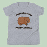 Underground Party Animal Wombat Kids T-Shirt