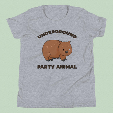 Underground Party Animal Wombat Kids T-Shirt