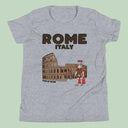 Rome Italy Colosseum Gladiator T-Shirt Kids Youth Size 6+ years