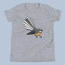 New Zealand Fantail Bird T-Shirt Kids Youth Size 6+ years