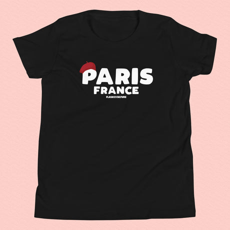 Paris France Beret T-Shirt Kids