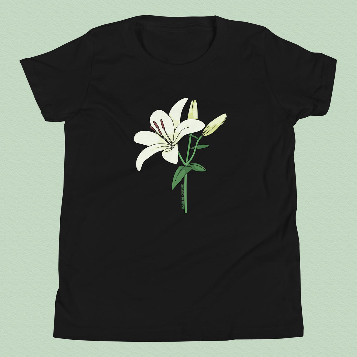 Italian Lily Flower T-Shirt Kids Youth Size 6+ years
