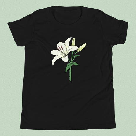Italian Lily Flower T-Shirt Kids Youth Size 6+ years