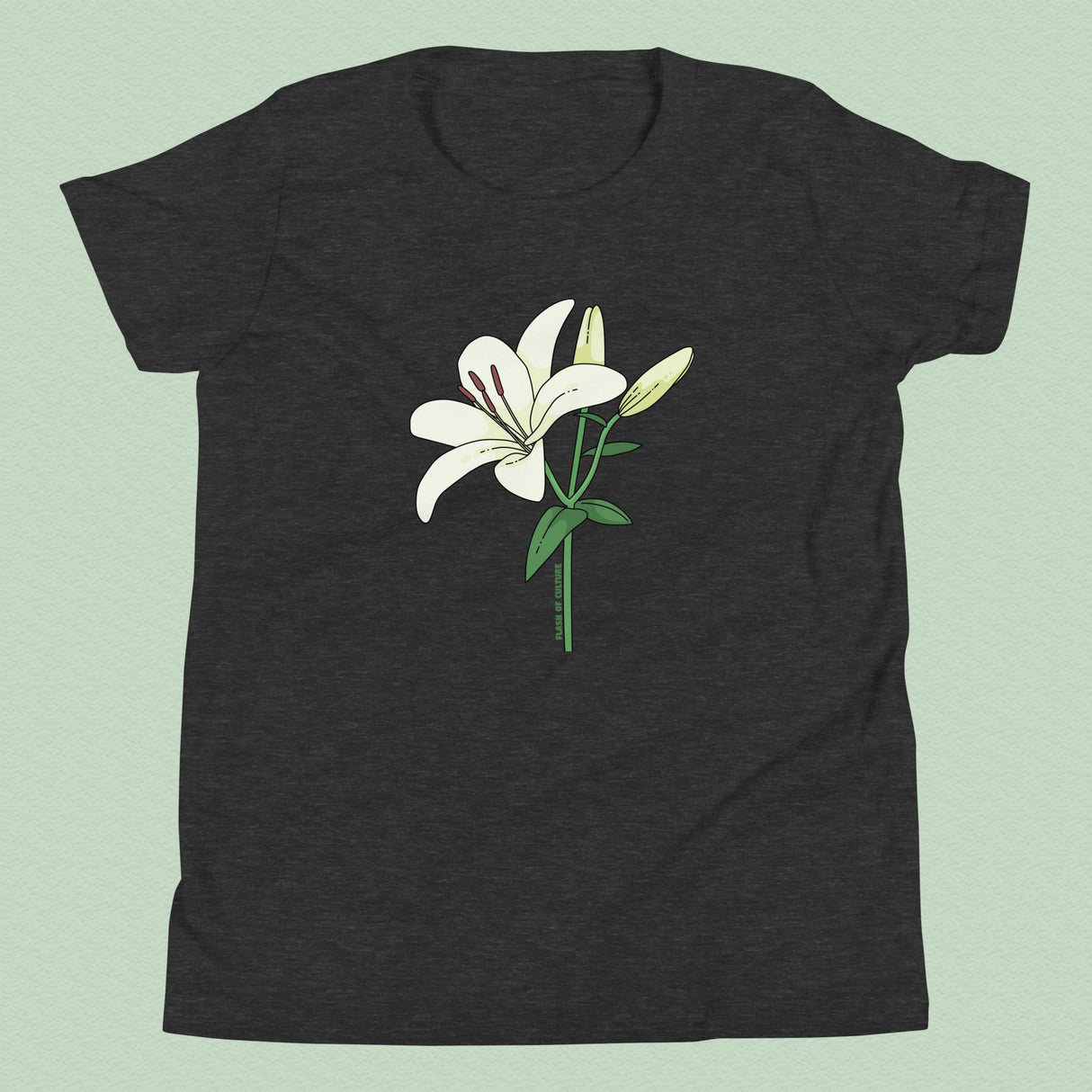 Italian Lily Flower T-Shirt Kids Youth Size 6+ years