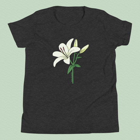 Italian Lily Flower T-Shirt Kids Youth Size 6+ years