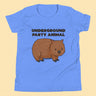 Underground Party Animal Wombat Kids T-Shirt