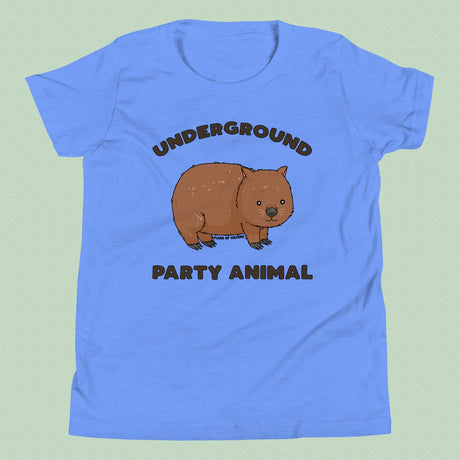 Underground Party Animal Wombat Kids T-Shirt