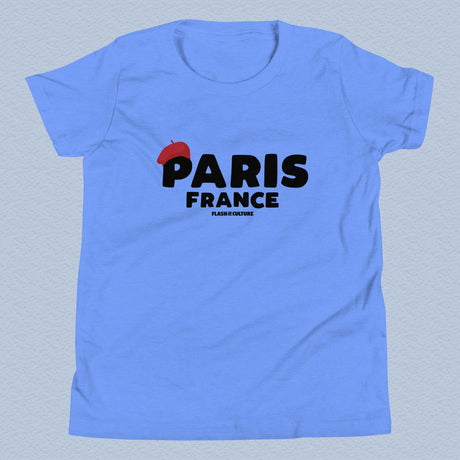 Paris France Beret T-Shirt Kids