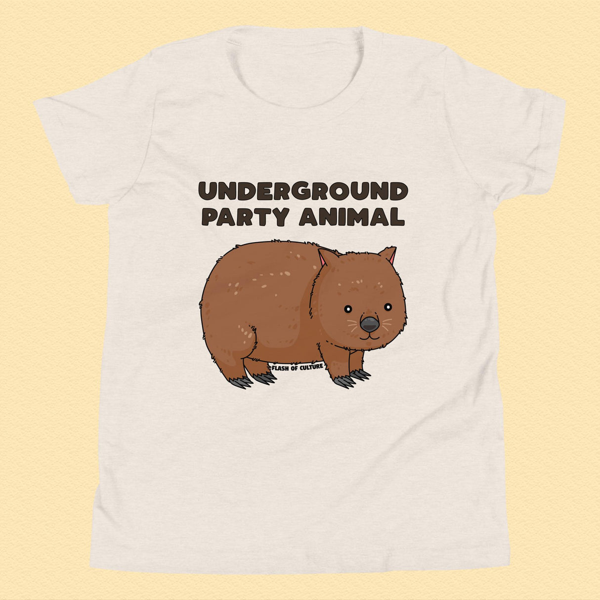 Underground Party Animal Wombat Kids T-Shirt