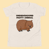 Underground Party Animal Wombat Kids T-Shirt