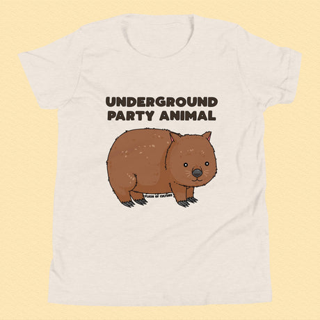 Underground Party Animal Wombat Kids T-Shirt