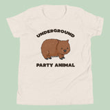 Underground Party Animal Wombat Kids T-Shirt