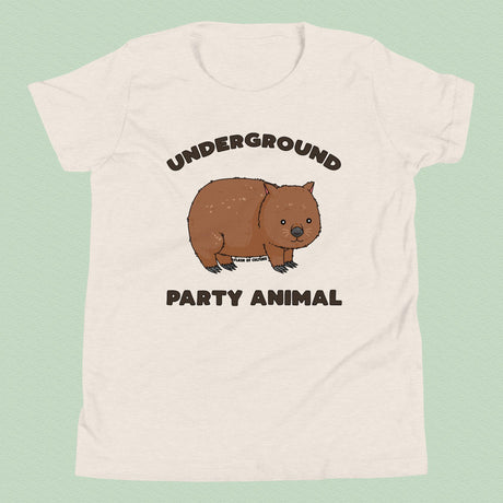 Underground Party Animal Wombat Kids T-Shirt