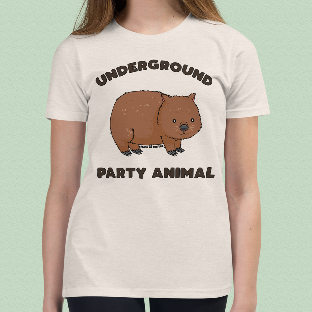 Underground Party Animal Wombat Kids T-Shirt