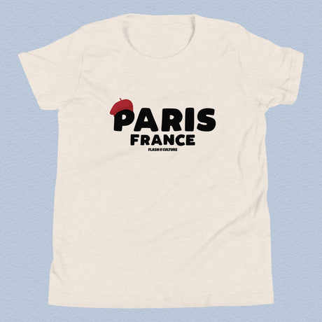 Paris France Beret T-Shirt Kids