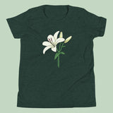 Italian Lily Flower T-Shirt Kids Youth Size 6+ years