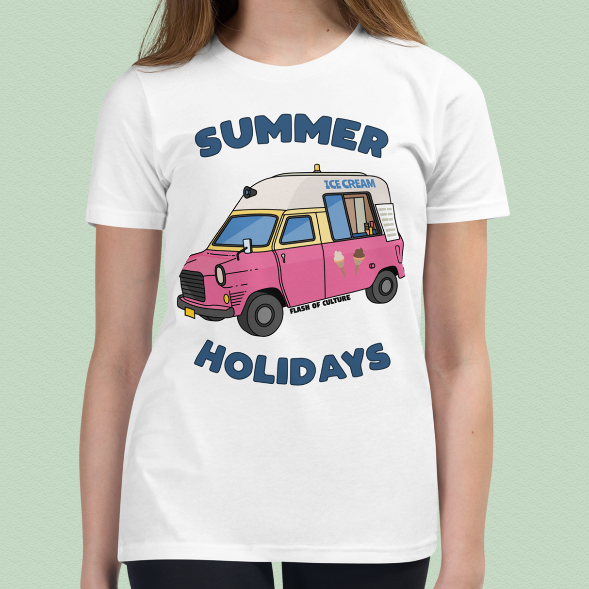 Summer Holidays Ice Cream Van Kids T-Shirt