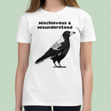 Kids' Magpie T-Shirt, Mischievous & Misunderstood Design