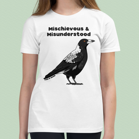 Kids' Magpie T-Shirt, Mischievous & Misunderstood Design