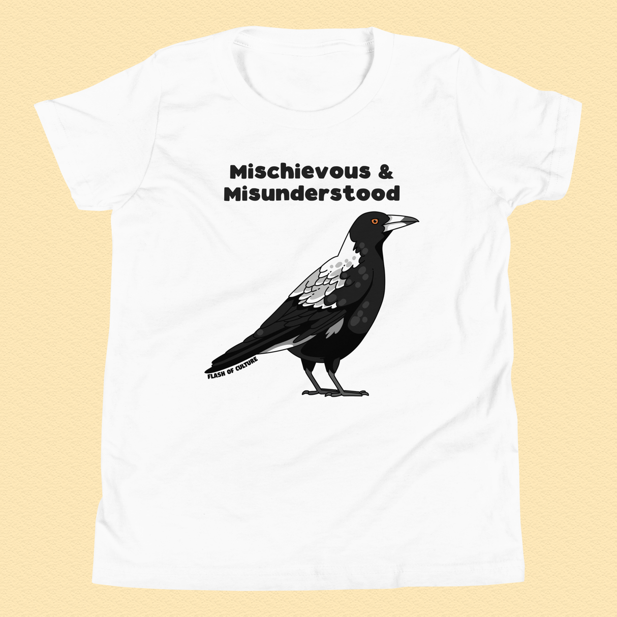 Kids' Magpie T-Shirt, Mischievous & Misunderstood Design