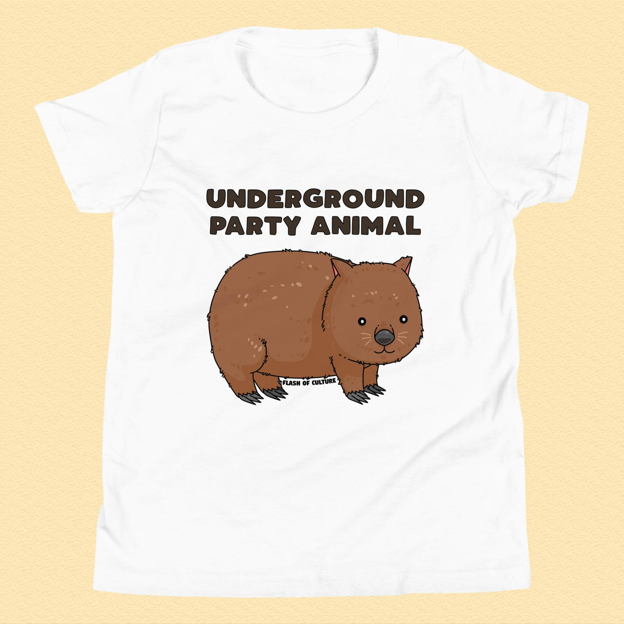 Underground Party Animal Wombat Kids T-Shirt