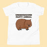 Underground Party Animal Wombat Kids T-Shirt