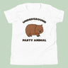 Underground Party Animal Wombat Kids T-Shirt