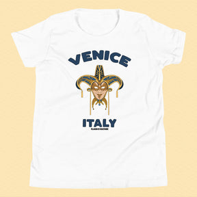 Venetian Mask Italy T-Shirt Kids Youth Size 6+ years