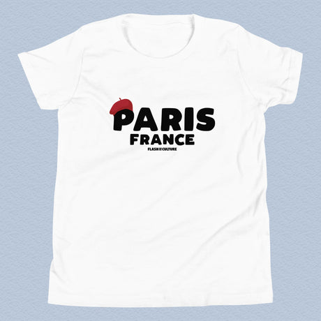 Paris France Beret T-Shirt Kids