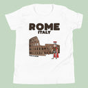 Rome Italy Colosseum Gladiator T-Shirt Kids Youth Size 6+ years