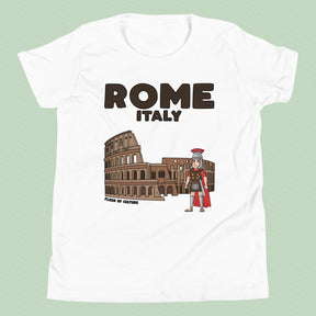 Rome Italy Colosseum Gladiator T-Shirt Kids Youth Size 6+ years